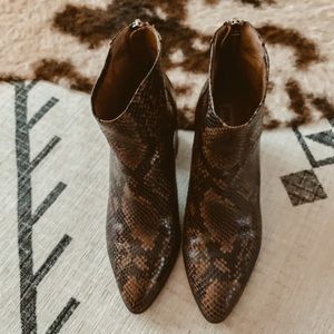 Snakeprint Steve Madden bootie